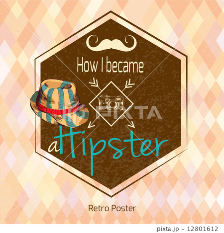 Hipster retro poster 12801612