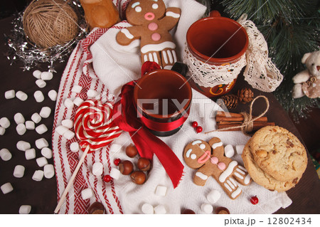 cups on holiday decorations cups on holiday decorations 12802434