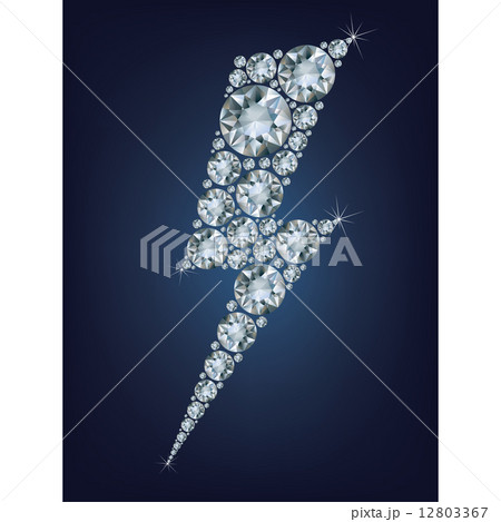 Lightning icon made a lot of diamonds 12803367