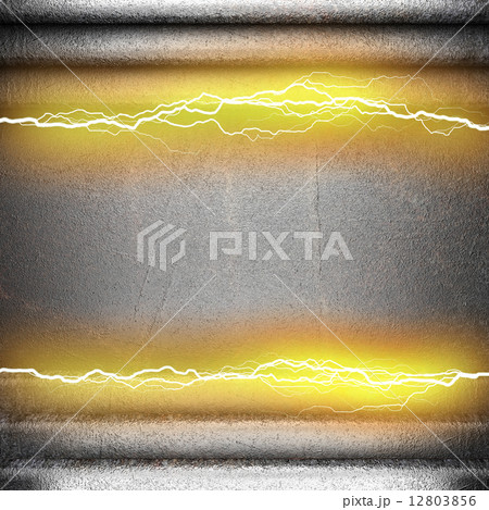 metal background with electric lightning metal background with electric lightning 12803856