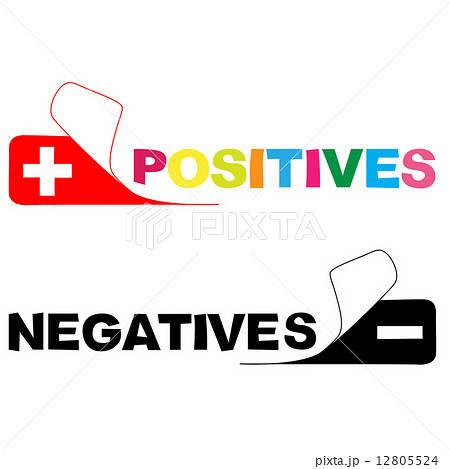 Positive Negativeのイラスト素材