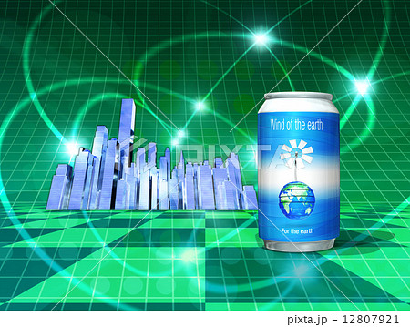 アルミ缶・スチール缶飲料と高層ビル アルミ缶・スチール缶飲料と高層ビル 12807921