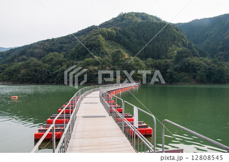 奥多摩湖 麦山浮橋 奥多摩湖 麦山浮橋 12808545