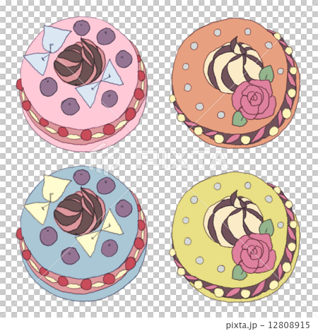 マカロンのスイーツデコ　お菓子素材 12808915