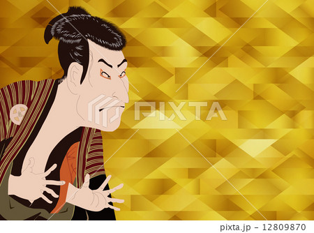 東洲斎写楽 鬼次のイラスト 東洲斎写楽 鬼次のイラスト 12809870