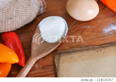 spoon with flour spoon with flour 12810247