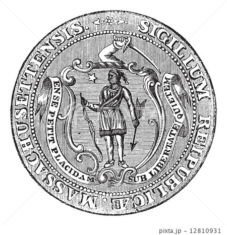 Great Seal of the Commonwealth of Massachusetts or the Seal of t 12810931