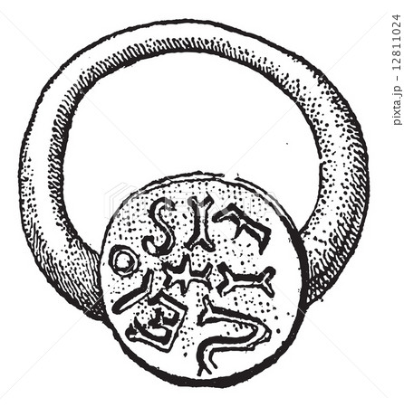 Seal, vintage engraving. 12811024