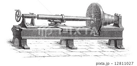 The fabrication of cannon vintage engraving 12811027