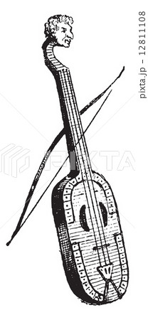 Rebec or Rebecha or Rebeckha, vintage engraving. 12811108