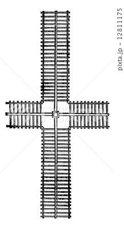 Windmill, vintage engraving. 12811175