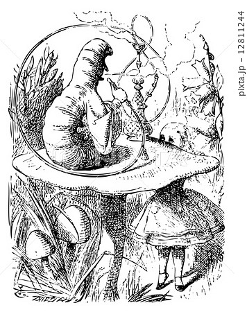 Smoking Caterpillarin Alice in Wonderland 12811244