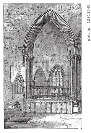 Decoracted gothic Arch in Dorchester Abbey in Dorchester-on-Tham Decoracted gothic Arch in Dorchester Abbey in Dorchester-on-Tham 12811649