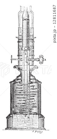 Lamp moderator, vintage engraving. 12811687