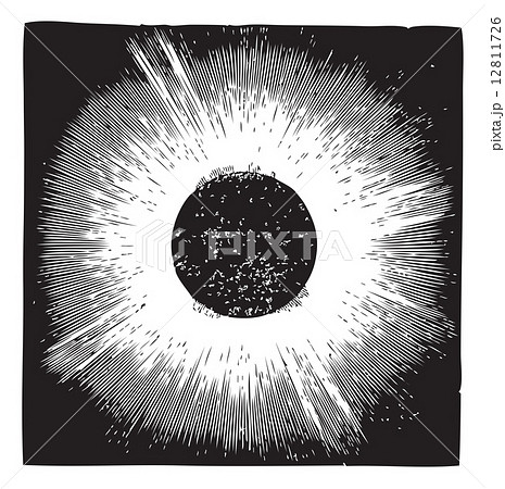 Solar corona vintage engraving 12811726