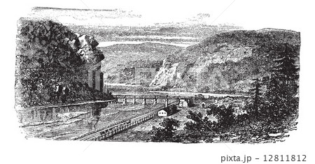 Harper's ferry, West Virginia, United States vintage engraving Harper's ferry, West Virginia, United States vintage engraving 12811812