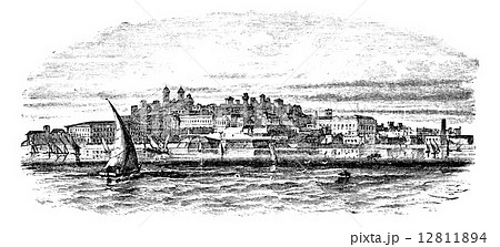 Montevideo, capital city of Uruguay, vintage engraving Montevideo, capital city of Uruguay, vintage engraving 12811894