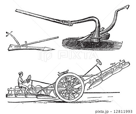 Plough vintage engraving 12811993
