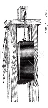 Pile Driver, vintage engraving Pile Driver, vintage engraving 12812002