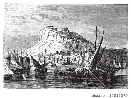 Alicante (or Alacant), Spain. Vintage engraving around 1890. 12812070