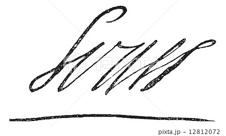 Signature of Louis XIV or Louis the Great or Sun King, King of F 12812072