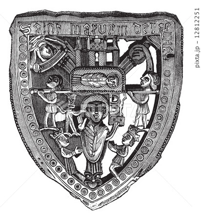 Sign pilgrim. - Patch lead representative of St. Mathurin (Larch 12812251