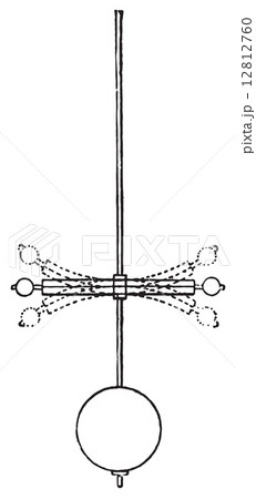 Pendulum, vintage engraving. 12812760