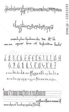 Manuscript, vintage engraving Manuscript, vintage engraving 12813293