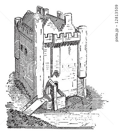 Manor of Camarsac, in Gironde, France, vintage engraving Manor of Camarsac, in Gironde, France, vintage engraving 12813509