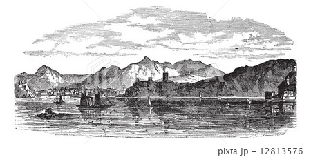 Muscat in Oman vintage engraving 12813576