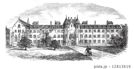 St Patrick's College or Maynooth College in Ireland vintage engr St Patrick's College or Maynooth College in Ireland vintage engr 12813619
