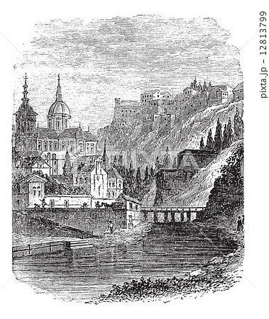 Namur in Wallonia, Belgium, vintage engraved illustration Namur in Wallonia, Belgium, vintage engraved illustration 12813799
