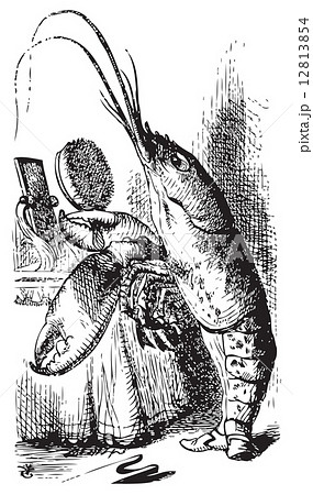 Lobster primping before a mirror - Alice's Adventures in Wonderl Lobster primping before a mirror - Alice's Adventures in Wonderl 12813854