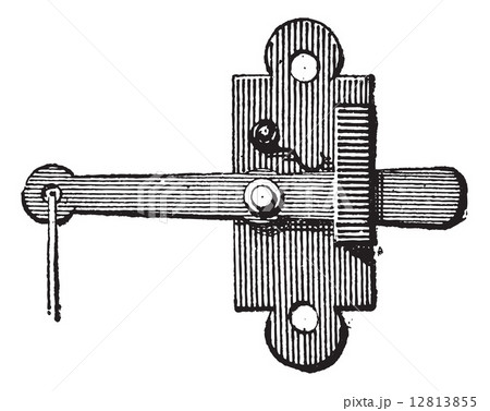 Latch, vintage engraving 12813855
