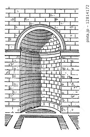 Roman Niche, vintage engraving 12814172