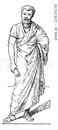 Toga, vintage engraving. 12814278