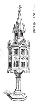 Church tabernacle vintage engraving Church tabernacle vintage engraving 12814322