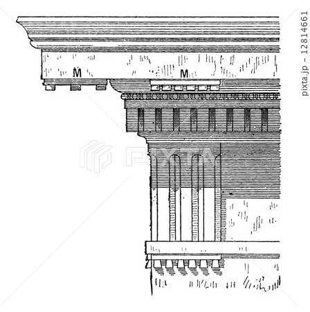 Mutule, vintage engraving 12814661