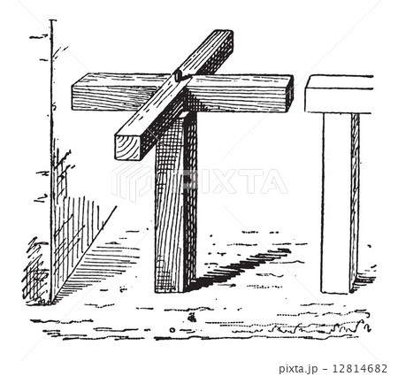 Turnstile, vintage engraving 12814682