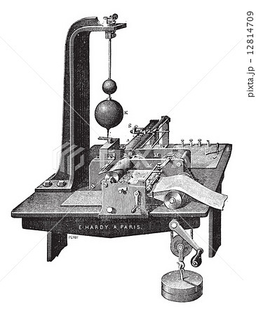 ?Copying Telegraph? of Bernhard Meyer vintage engraving 12814709