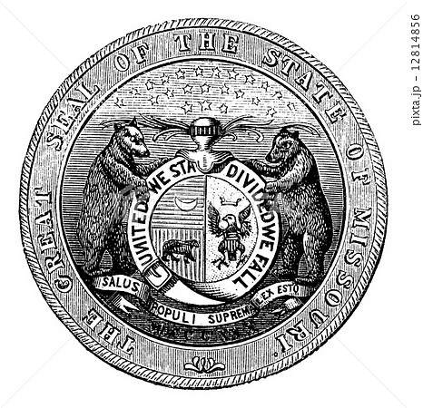Seal of the State of Missouri, vintage engraving 12814856