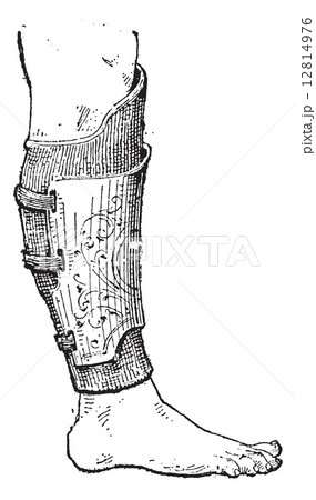 Pad (armor), vintage engraving. 12814976