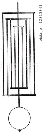 Pendulum, vintage engraving. 12815341