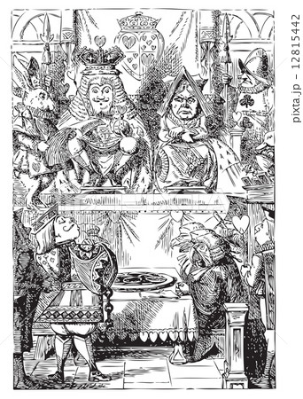 Frontispiece The King And Queen Inspecting The のイラスト素材