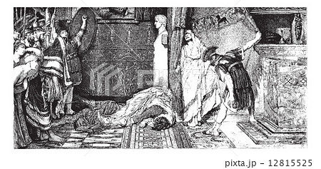 Caligula and Claude, painting by Alma-Tadema (see p 367). - Draw 12815525