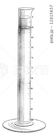 Graduated Cylinder, vintage engraving 12815657