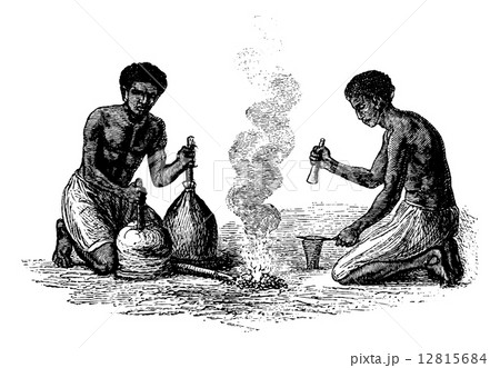 Blacksmiths of Caquingue in Angola in Southern Africa, vintage e Blacksmiths of Caquingue in Angola in Southern Africa, vintage e 12815684