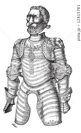 Armor of lion also known as Louis XII vintage engraving Armor of lion also known as Louis XII vintage engraving 12815761