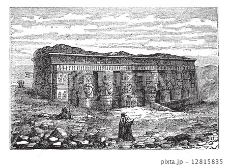 Temple of Hathor in Dendera, Egypt, vintage engraving Temple of Hathor in Dendera, Egypt, vintage engraving 12815835