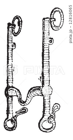 Weymouth Curb Bit, vintage engraving 12816065